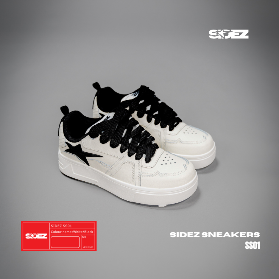 SIDEZ SNEAKERS WHITE BLACK - Image 8