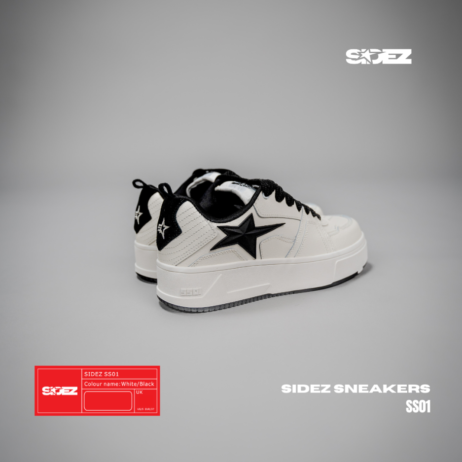 SIDEZ SNEAKERS WHITE BLACK - Image 7