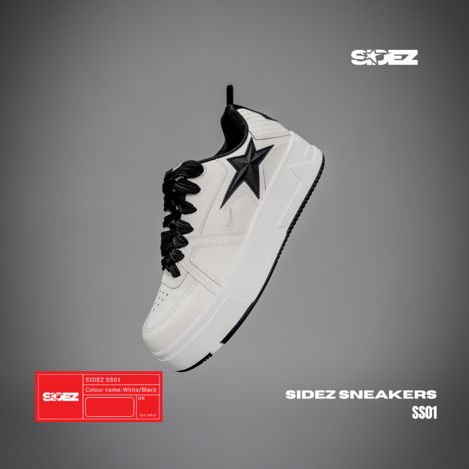 SIDEZ SNEAKERS WHITE BLACK - Image 6