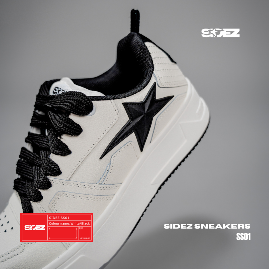 SIDEZ SNEAKERS WHITE BLACK - Image 4