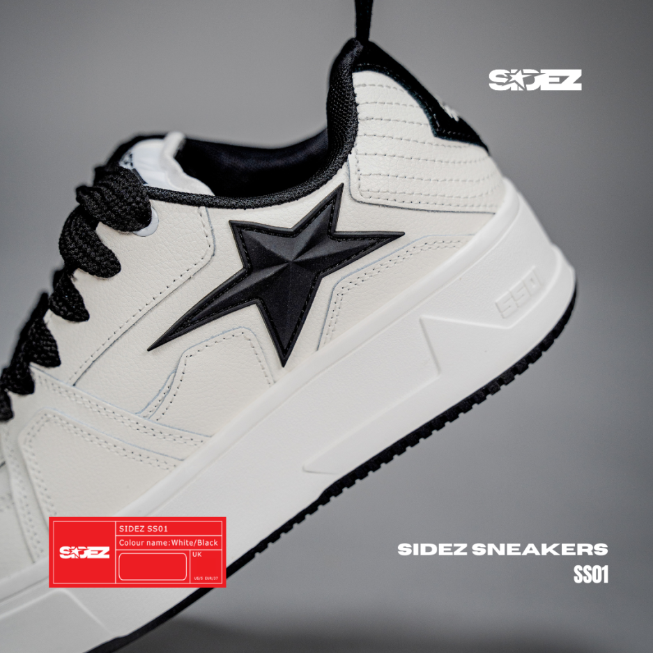 SIDEZ SNEAKERS WHITE BLACK - Image 3